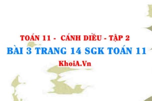 Bài 3 trang 14 Toán 11 tập 2 Cánh Diều